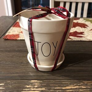 Rae Dunn Christmas “joy” planter